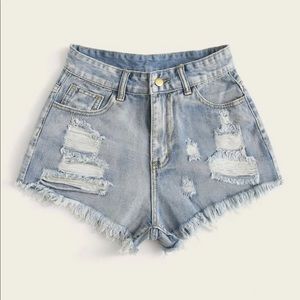 Raw Denim Hot Shorts